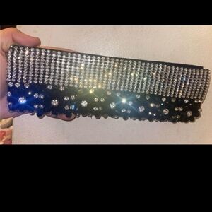 Elegant Black and Silver Embellished Headband